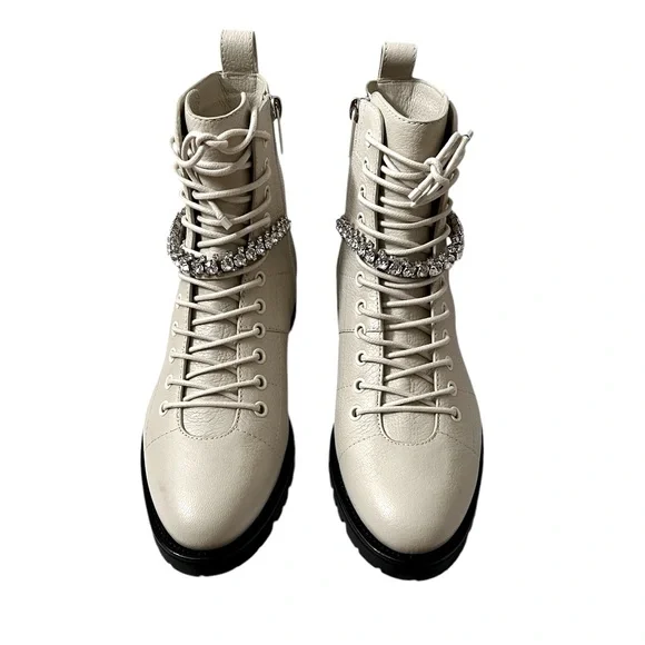 Jimmy Choo Cruz Crystal-Embellished Ankle Boots
